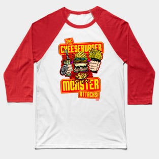 The Cheeseburger Monster Attacks! Baseball T-Shirt